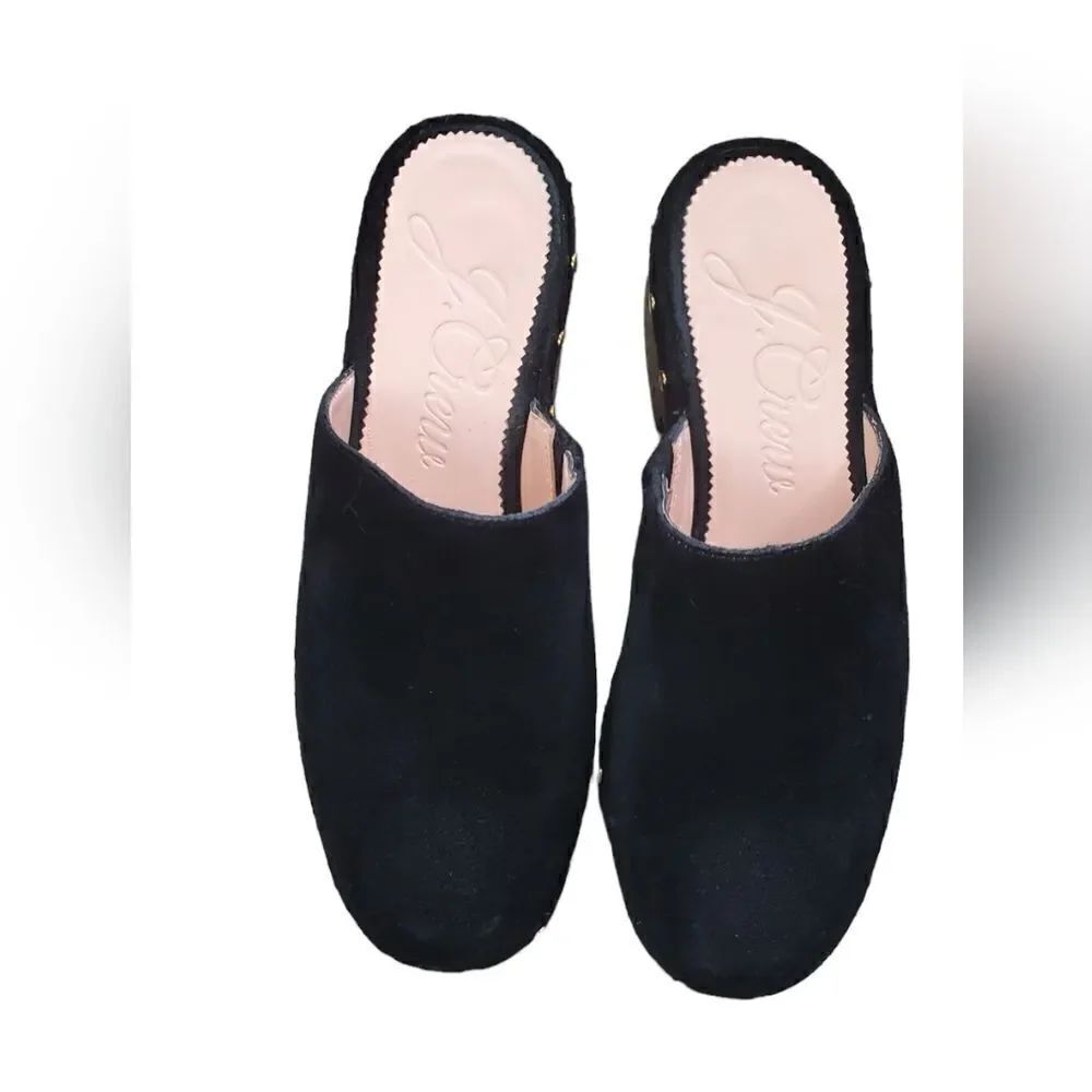 J. Crew Black Suede Clogs